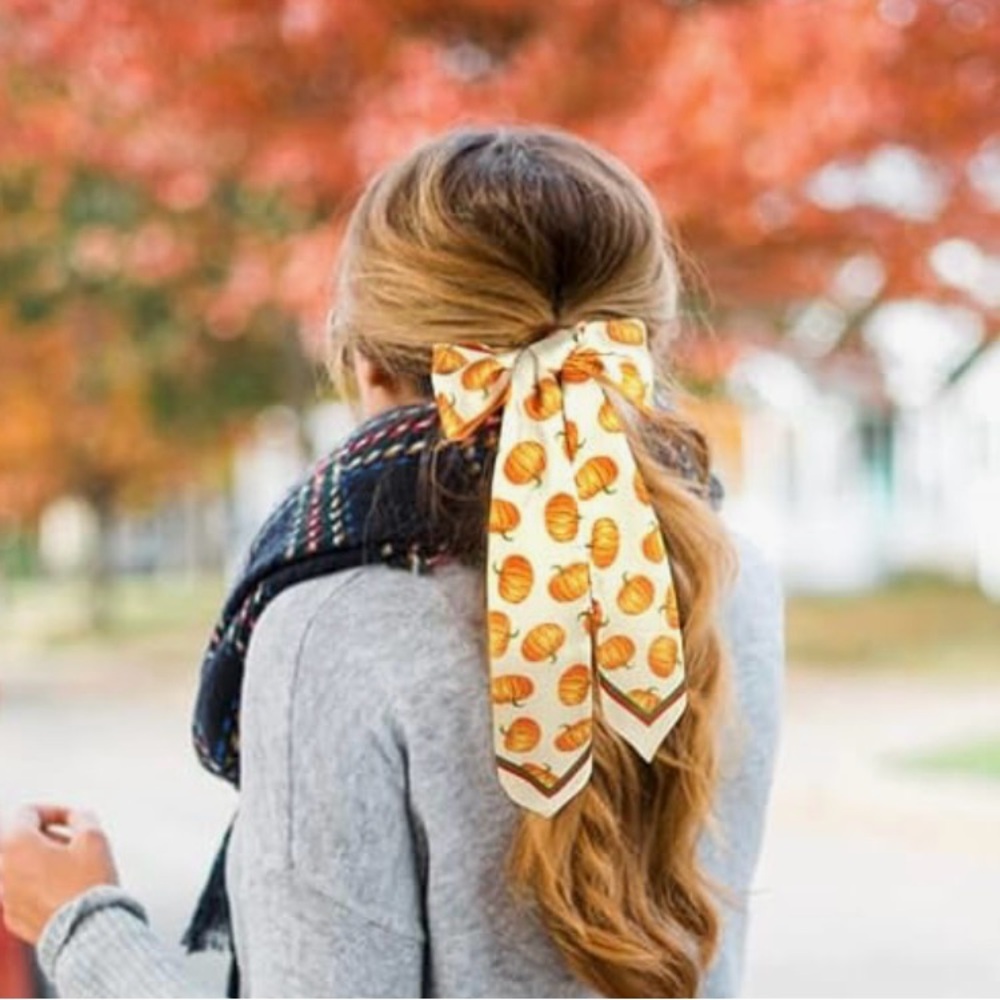 Pumpkin Twilly Scarf - Picture 3 of 9